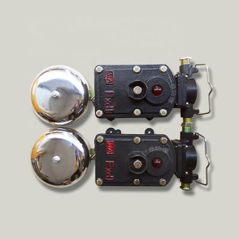 Dlb2-127 explosion-proof bell sound-light alarm for mining strikes 127V36V underground Mine bell with explosion proof certificat 