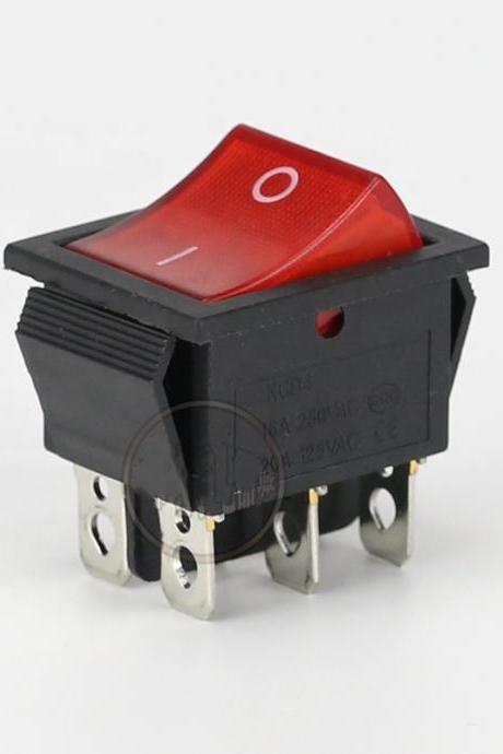 KCD4 boat switch boat shaped warped plate power button 4 feet with lights 10A 250V 31x25mm 